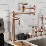 Heirloom Two-Handle 1-Hole Deck Mount Pot Filler Faucet