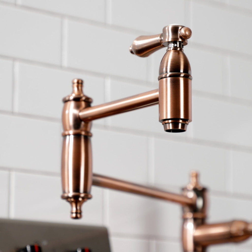 Heirloom Two-Handle 1-Hole Deck Mount Pot Filler Faucet
