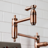 Heirloom Two-Handle 1-Hole Deck Mount Pot Filler Faucet