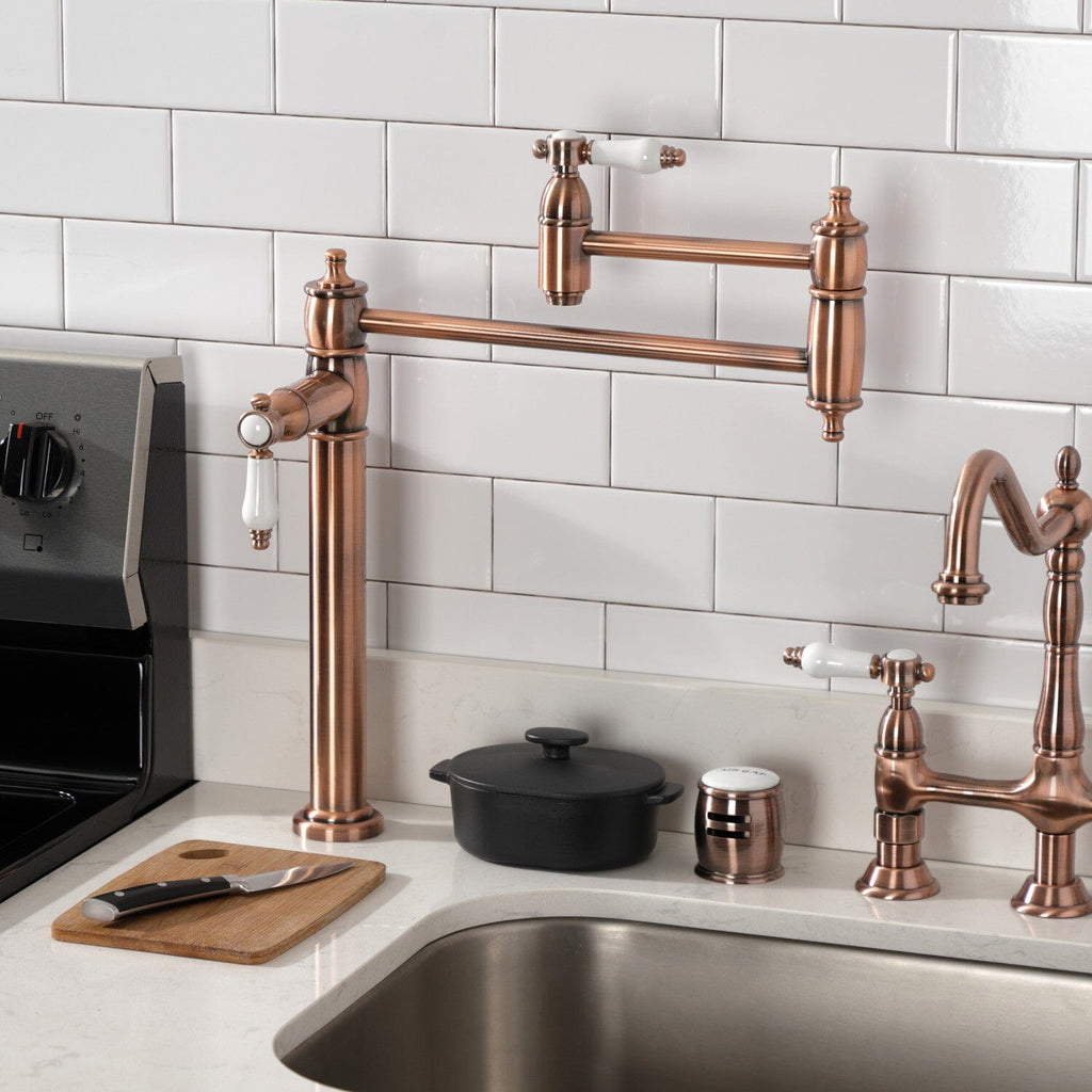 Bel-Air Two-Handle 1-Hole Deck Mount Pot Filler Faucet