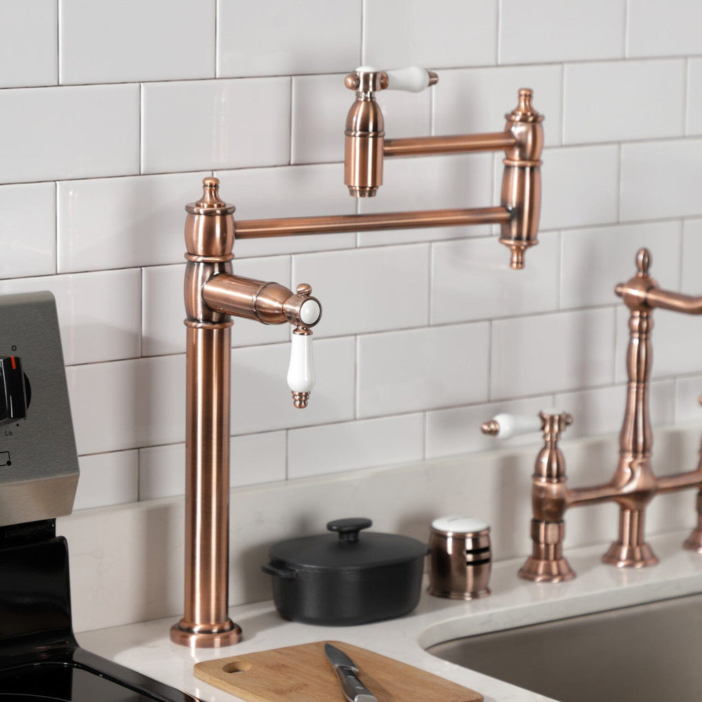 Bel-Air Two-Handle 1-Hole Deck Mount Pot Filler Faucet