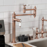 Bel-Air Two-Handle 1-Hole Deck Mount Pot Filler Faucet