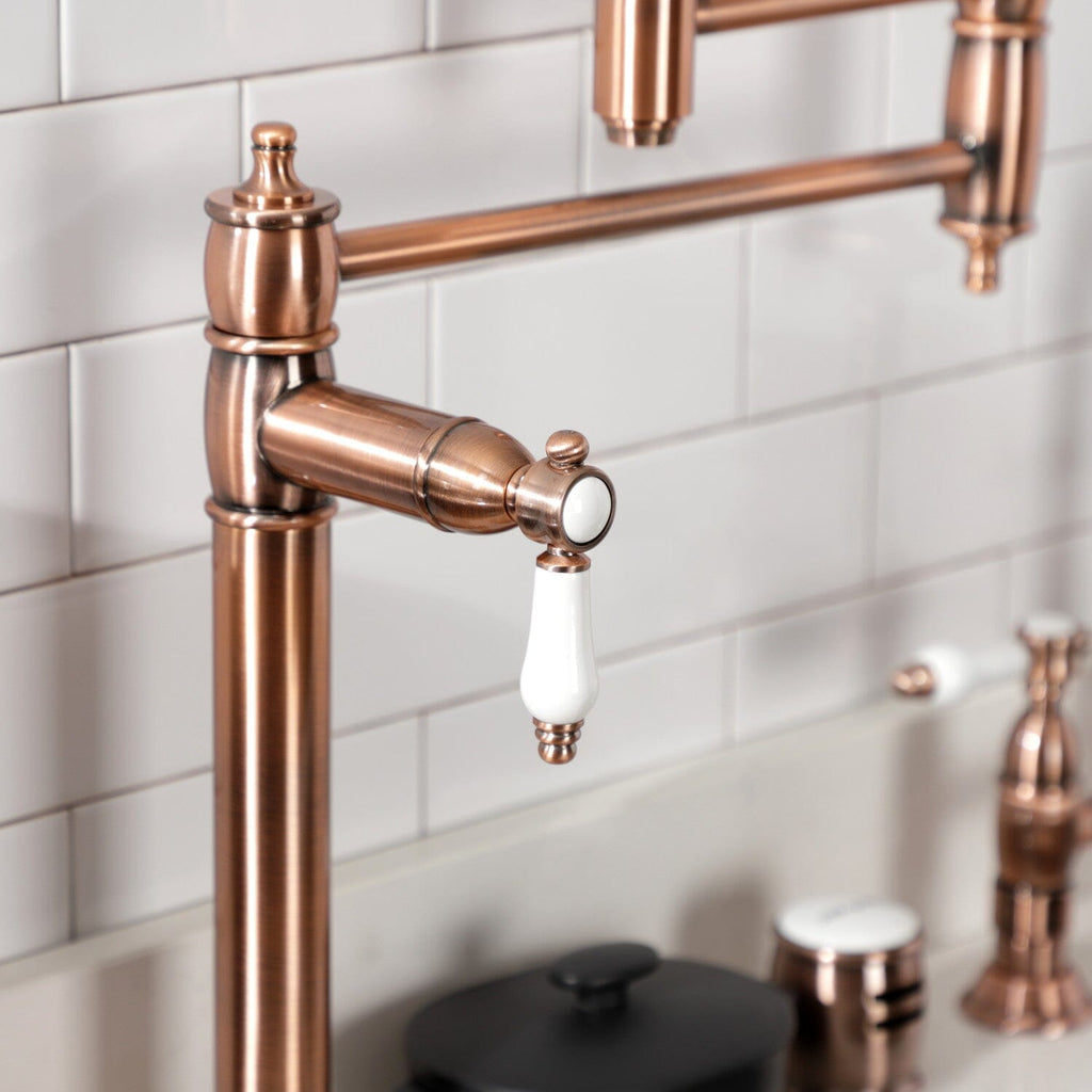 Bel-Air Two-Handle 1-Hole Deck Mount Pot Filler Faucet