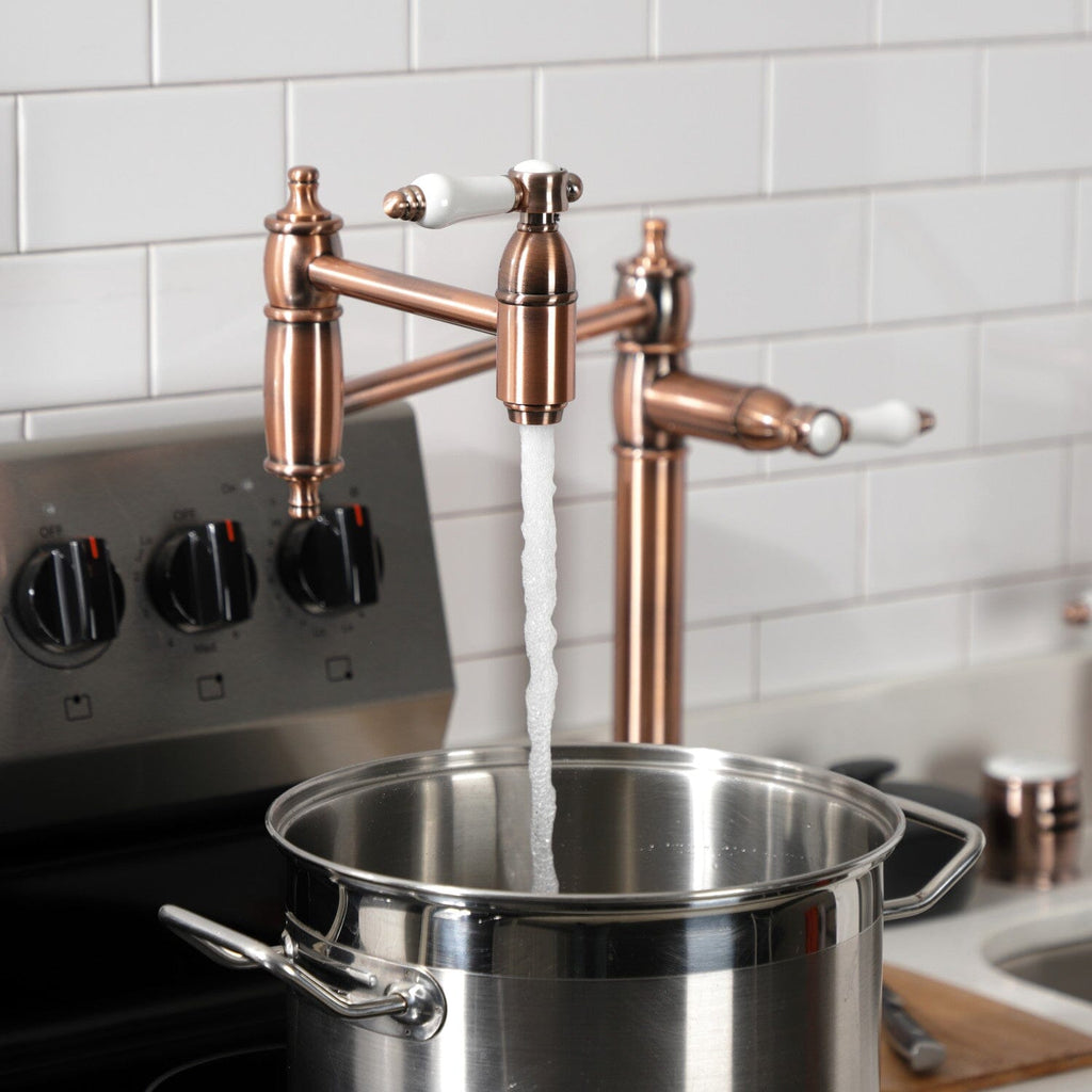 Bel-Air Two-Handle 1-Hole Deck Mount Pot Filler Faucet