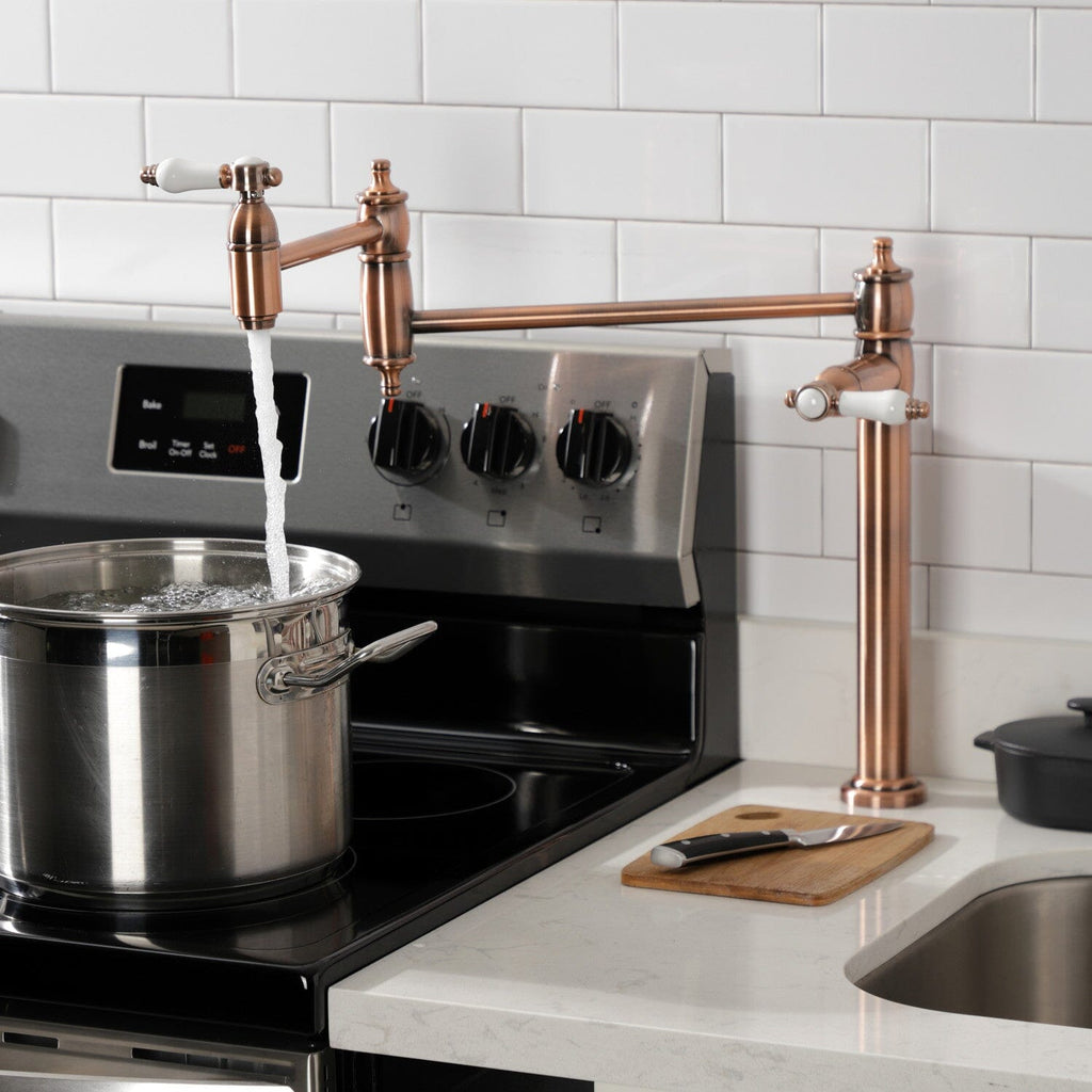 Bel-Air Two-Handle 1-Hole Deck Mount Pot Filler Faucet