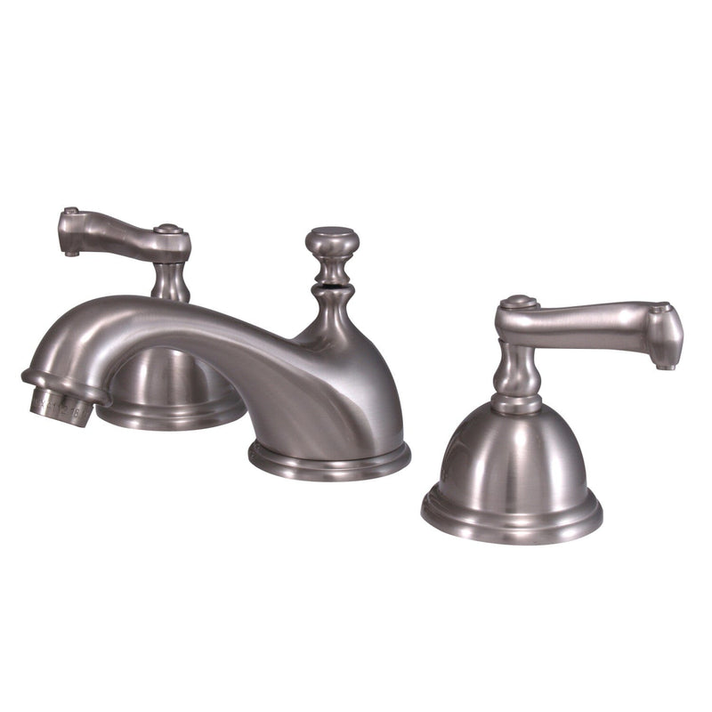 Royale Two-Handle 3-Hole Deck Mount Widespread Bathroom Faucet with Brass Pop-Up