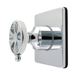 Belknap Single-Handle Six-Way Diverter Valve with Square Trim Kit