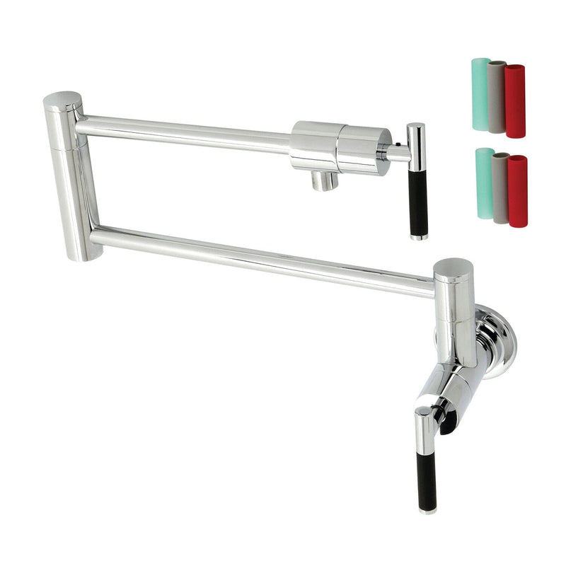 Kaiser Two-Handle 1-Hole Wall Mount Pot Filler Faucet