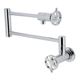 Belknap Two-Handle 1-Hole Wall Mount Pot Filler Faucet