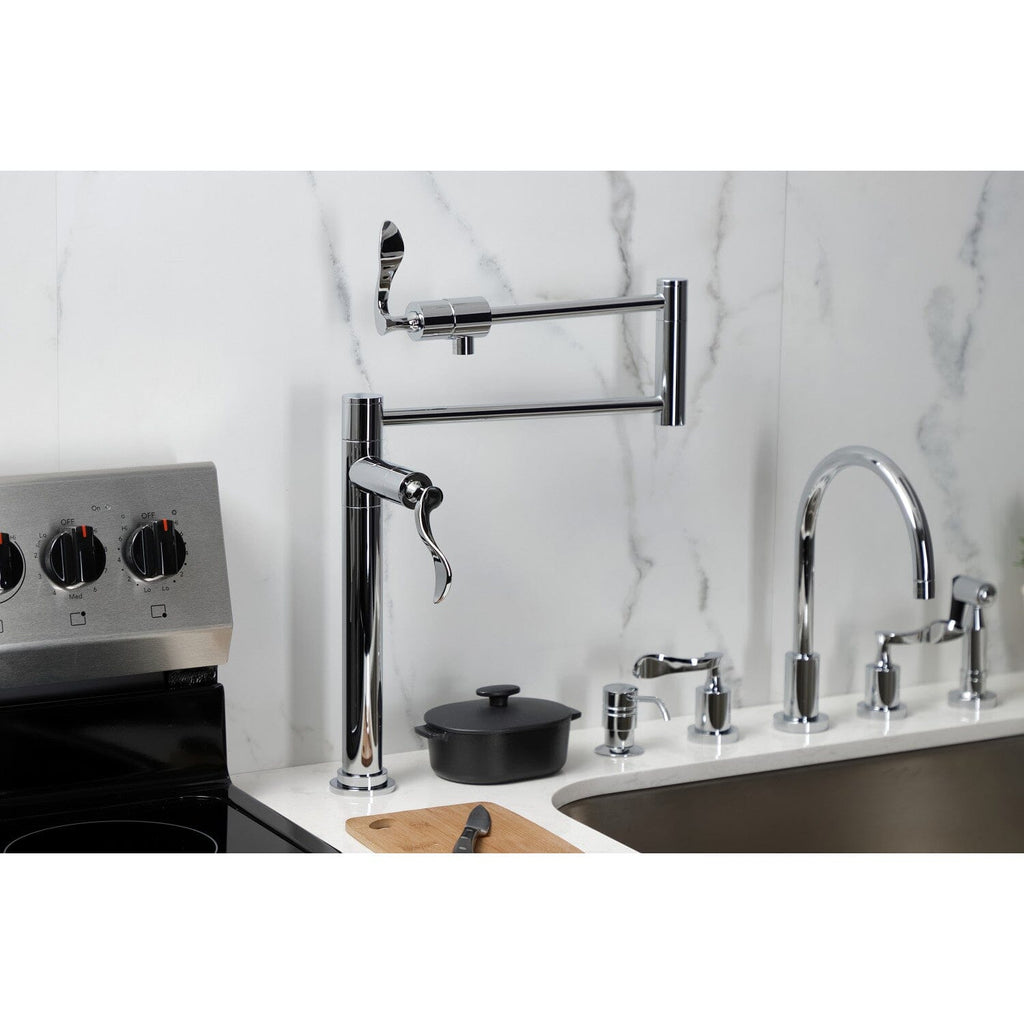 Century Two-Handle 1-Hole Deck Mount Pot Filler Faucet