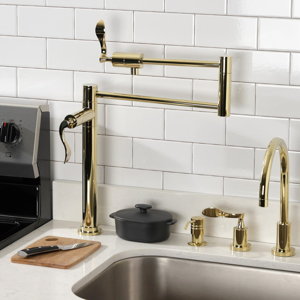 Century Two-Handle 1-Hole Deck Mount Pot Filler Faucet