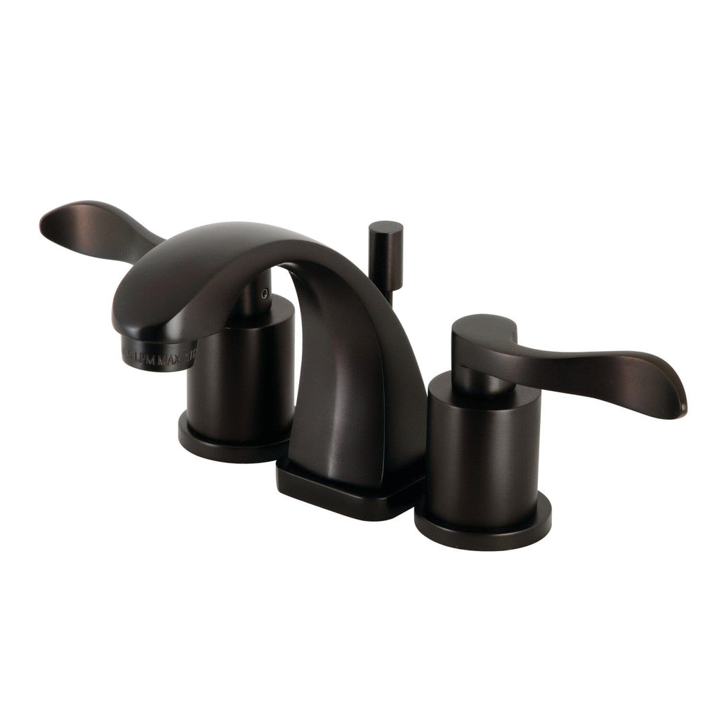 NuWave Two-Handle 3-Hole Deck Mount Widespread Bathroom Faucet with Brass Pop-Up Drain