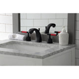 Kaiser Two-Handle 3-Hole Deck Mount Widespread Bathroom Faucet with Brass Pop-Up Drain