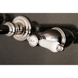 Bel-Air Double-Handle 3-Hole Wall Mount Bathroom Faucet