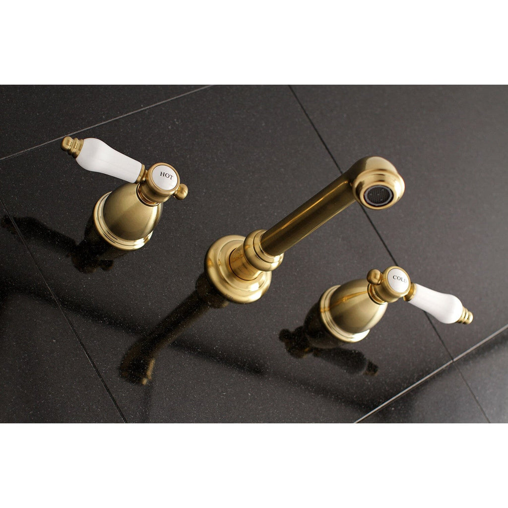 Bel-Air Double-Handle 3-Hole Wall Mount Bathroom Faucet