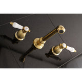 Bel-Air Double-Handle 3-Hole Wall Mount Bathroom Faucet