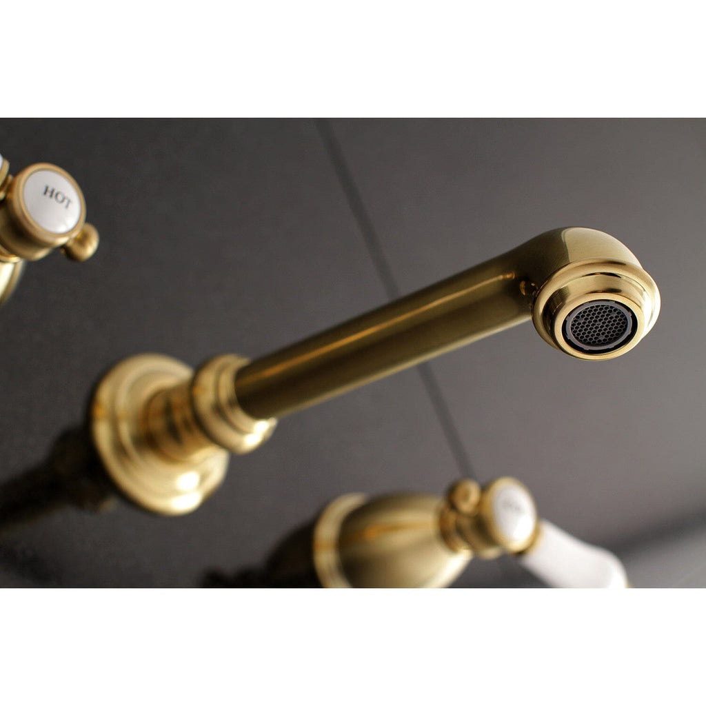Bel-Air Double-Handle 3-Hole Wall Mount Bathroom Faucet