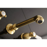 Bel-Air Double-Handle 3-Hole Wall Mount Bathroom Faucet