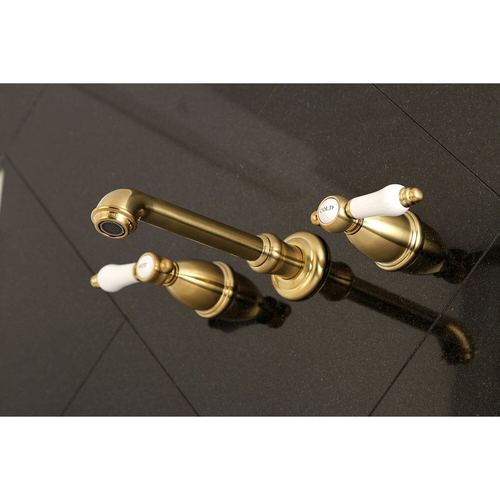 Bel-Air Double-Handle 3-Hole Wall Mount Bathroom Faucet