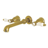 Bel-Air Double-Handle 3-Hole Wall Mount Bathroom Faucet