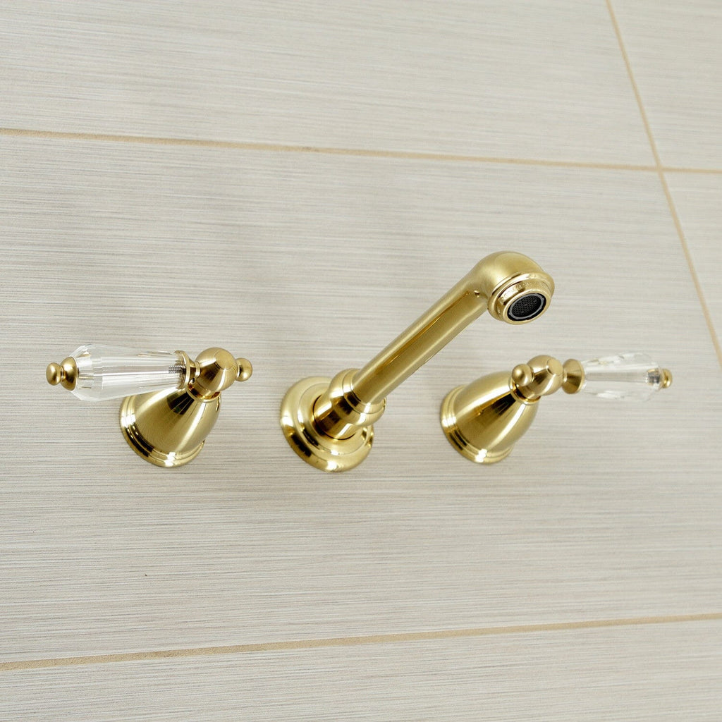 Wilshire Double-Handle 3-Hole Wall Mount Bathroom Faucet