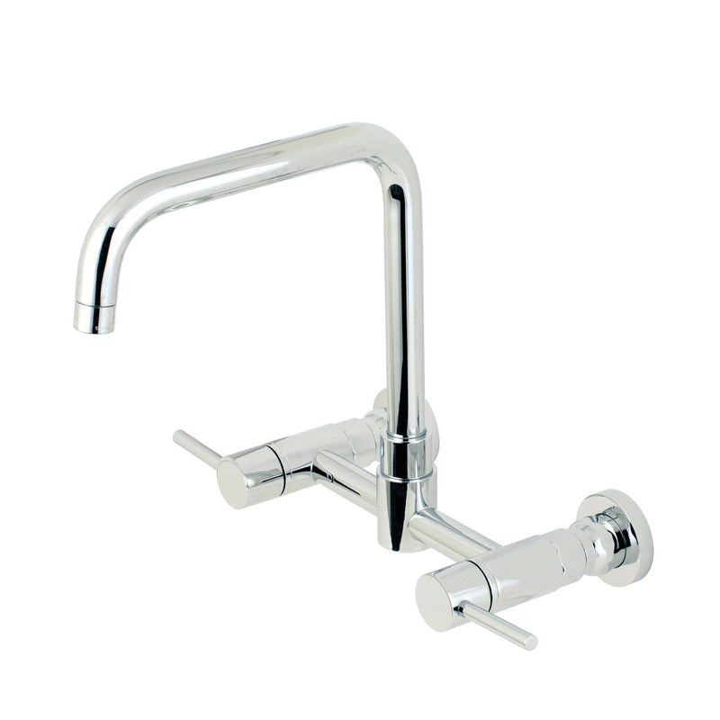 Concord Double-Handle 2-Hole Wall-Mount Bridge Kitchen Faucet