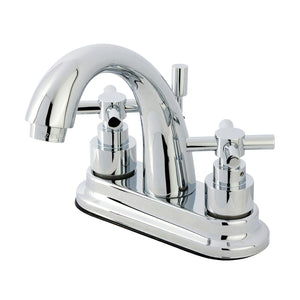 Elinvar Two-Handle 3-Hole Deck Mount 4" Centerset Bathroom Faucet with Brass Pop-Up