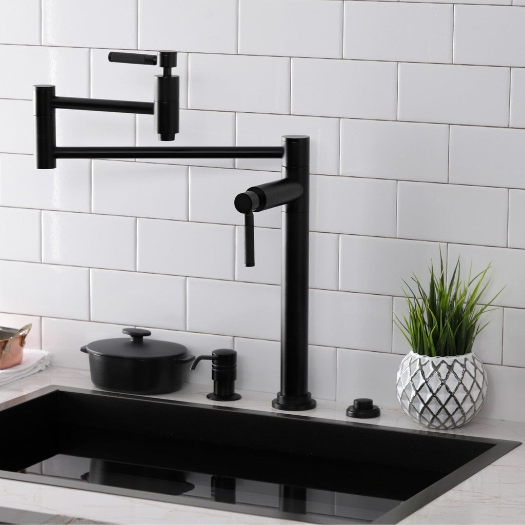 Kaiser Two-Handle 1-Hole Deck Mount Pot Filler Faucet