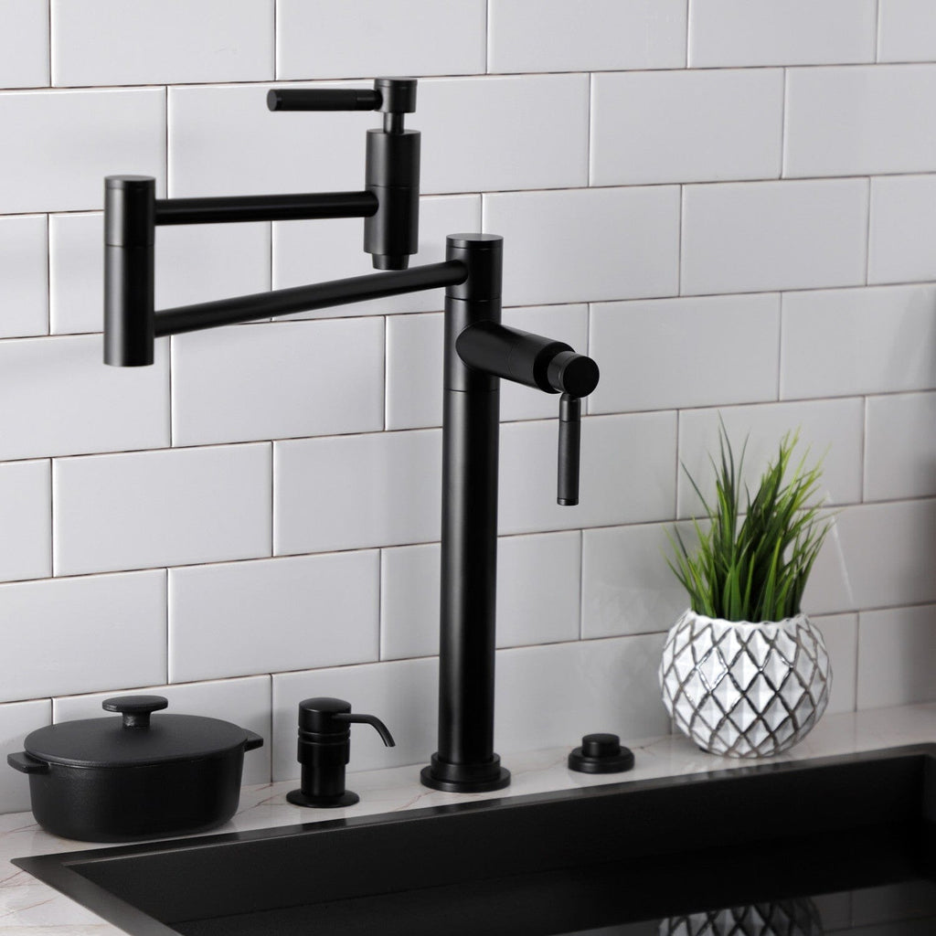 Kaiser Two-Handle 1-Hole Deck Mount Pot Filler Faucet