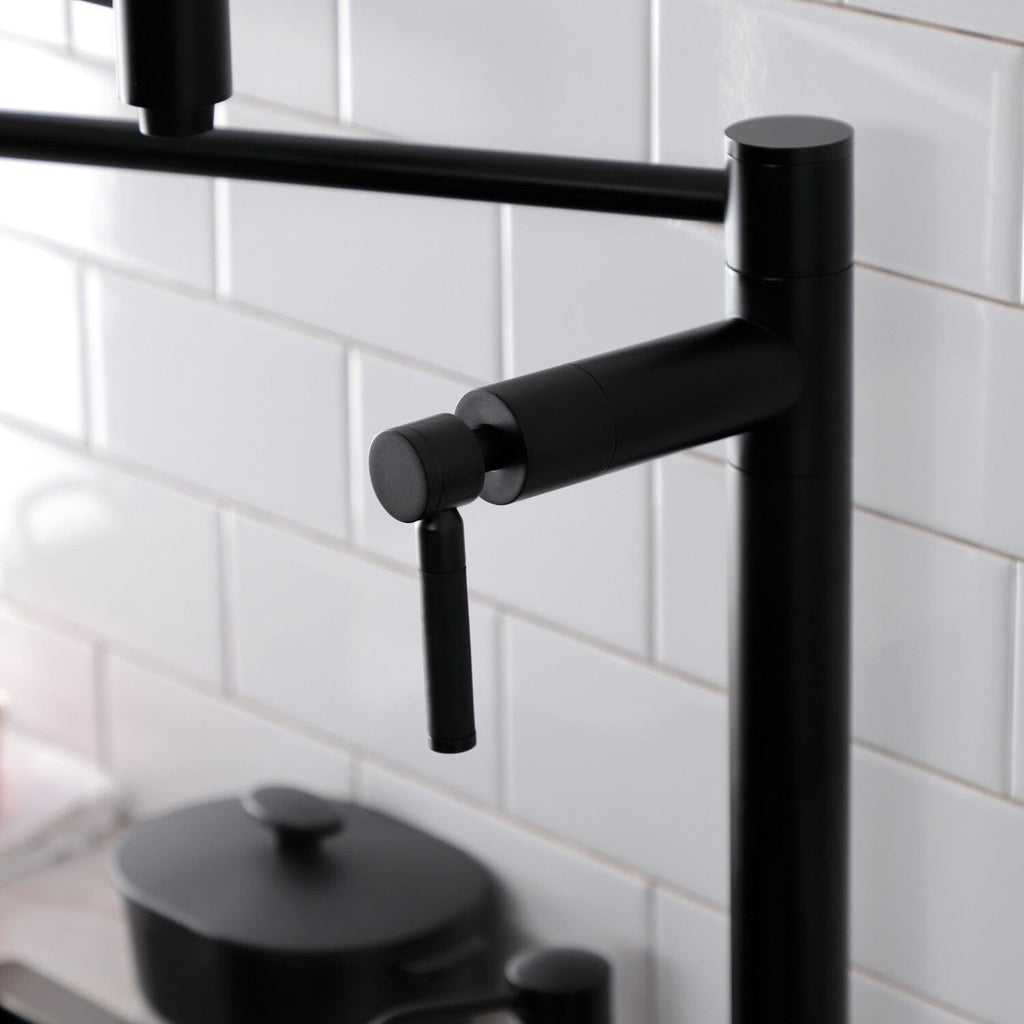 Kaiser Two-Handle 1-Hole Deck Mount Pot Filler Faucet