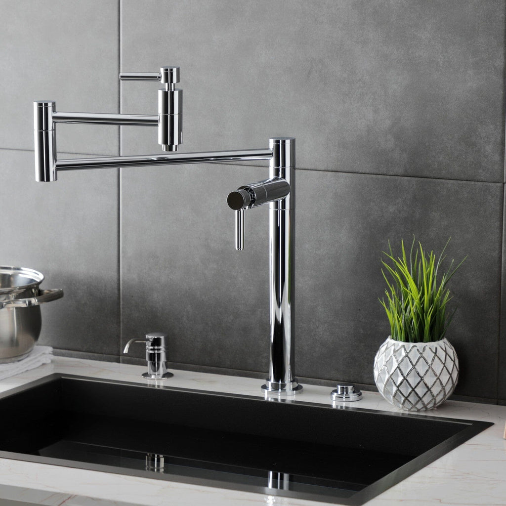 Concord Two-Handle 1-Hole Deck Mount Pot Filler Faucet
