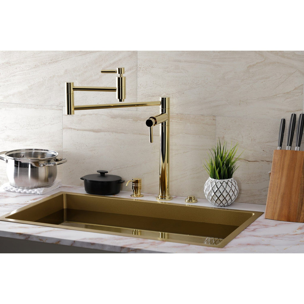 Concord Two-Handle 1-Hole Deck Mount Pot Filler Faucet