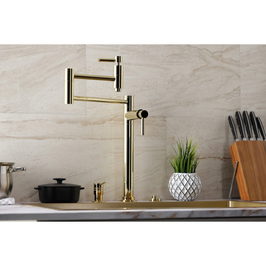Concord Two-Handle 1-Hole Deck Mount Pot Filler Faucet