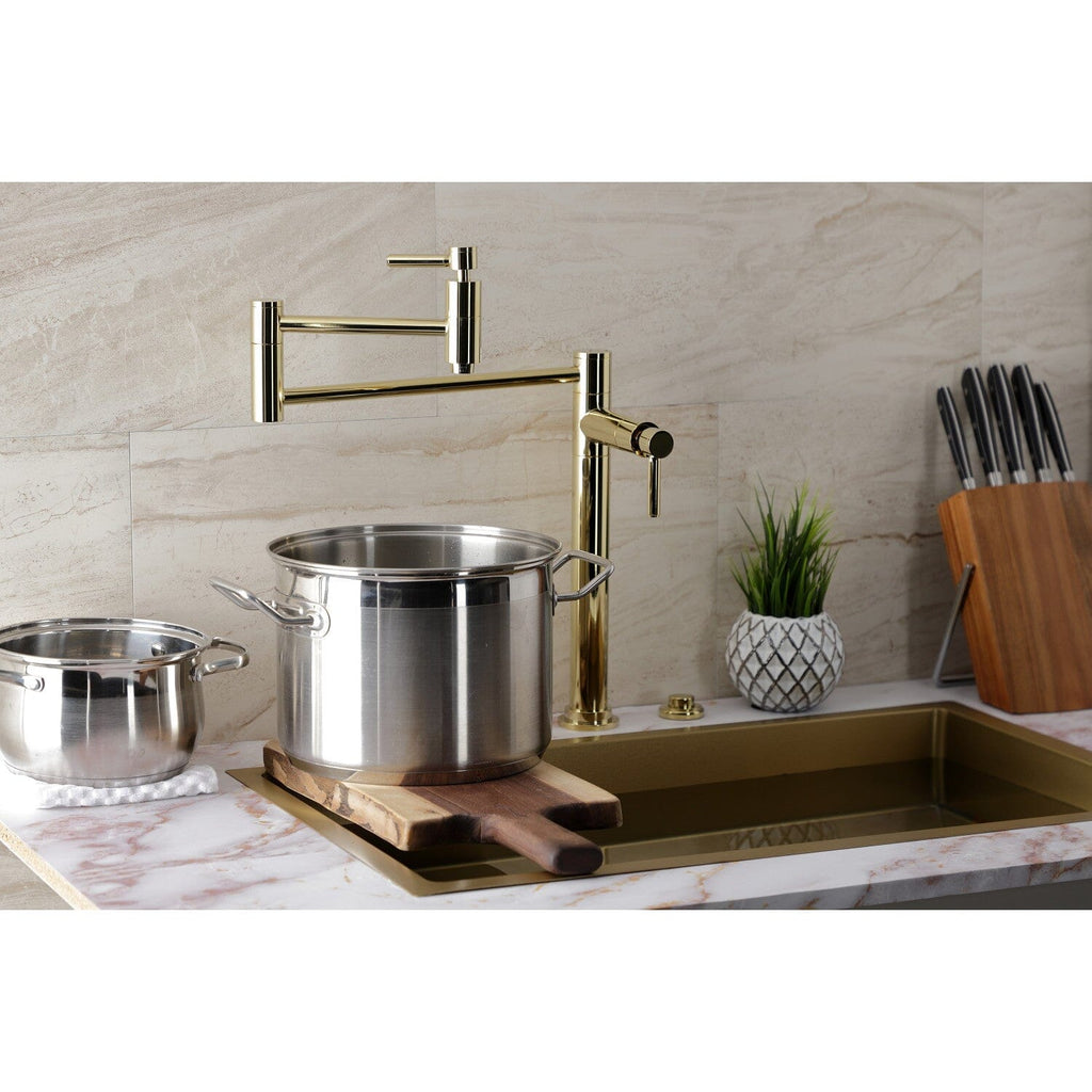 Concord Two-Handle 1-Hole Deck Mount Pot Filler Faucet