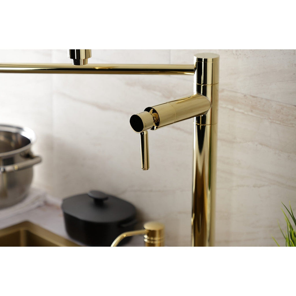 Concord Two-Handle 1-Hole Deck Mount Pot Filler Faucet