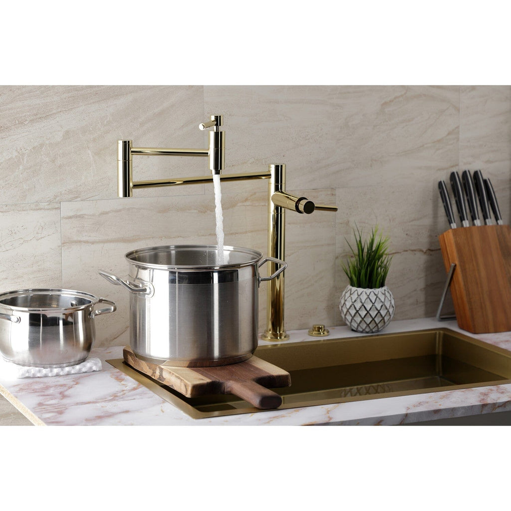 Concord Two-Handle 1-Hole Deck Mount Pot Filler Faucet
