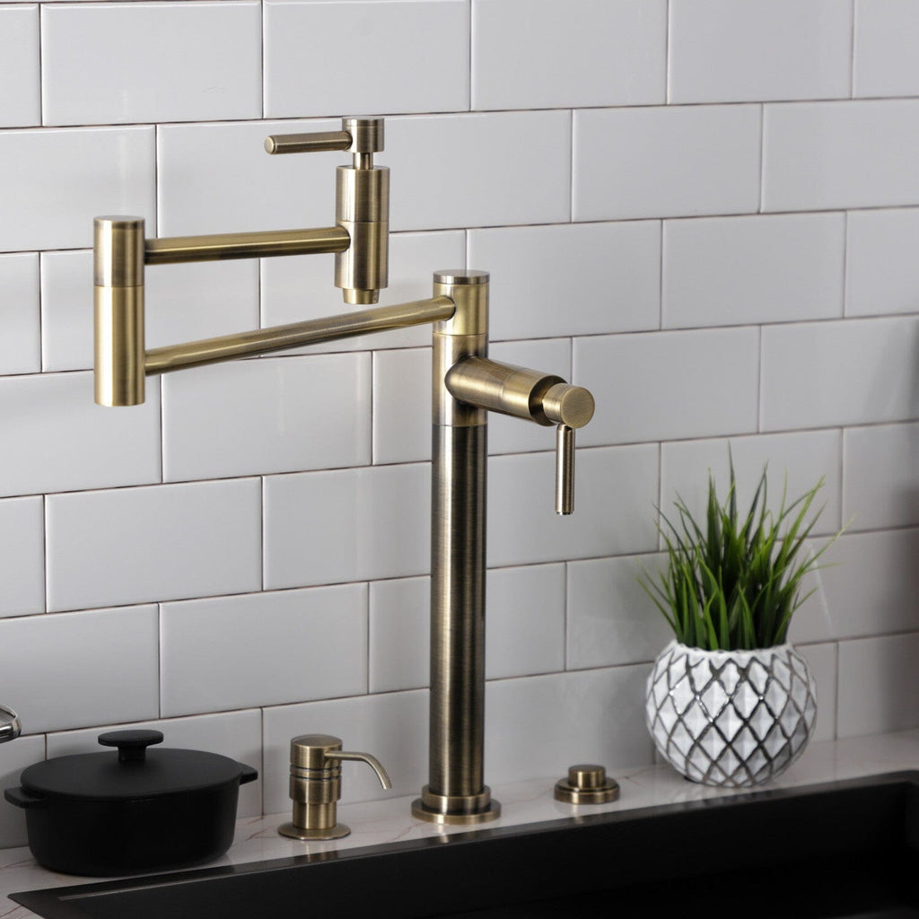Concord Two-Handle 1-Hole Deck Mount Pot Filler Faucet