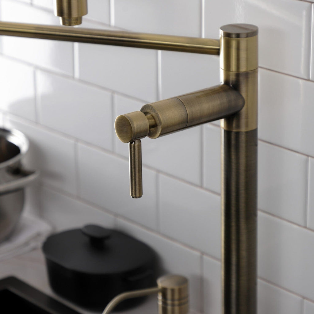 Concord Two-Handle 1-Hole Deck Mount Pot Filler Faucet