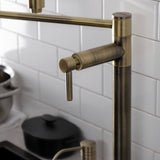 Concord Two-Handle 1-Hole Deck Mount Pot Filler Faucet
