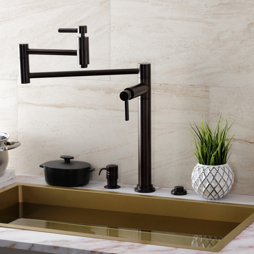 Concord Two-Handle 1-Hole Deck Mount Pot Filler Faucet