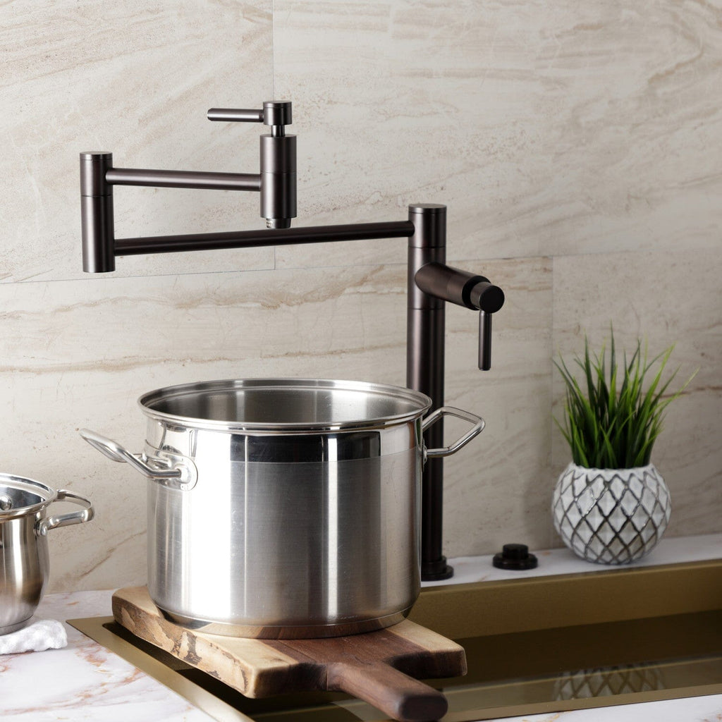 Concord Two-Handle 1-Hole Deck Mount Pot Filler Faucet