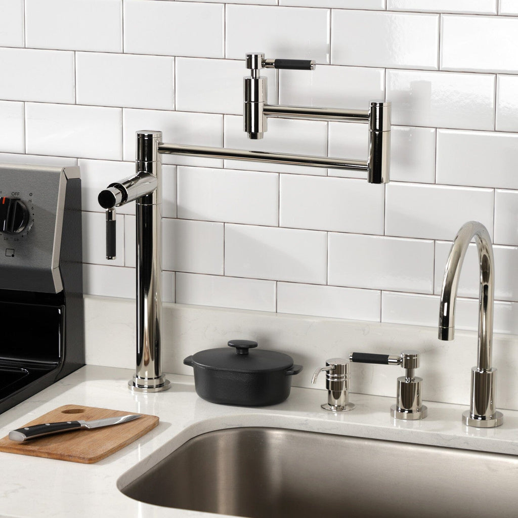 Kaiser Two-Handle 1-Hole Deck Mount Pot Filler Faucet