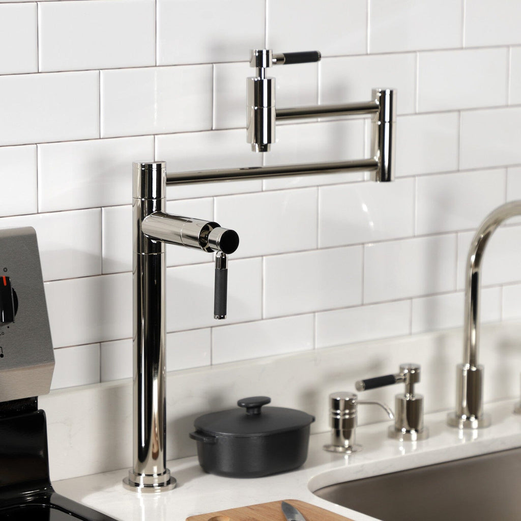 Kaiser Two-Handle 1-Hole Deck Mount Pot Filler Faucet