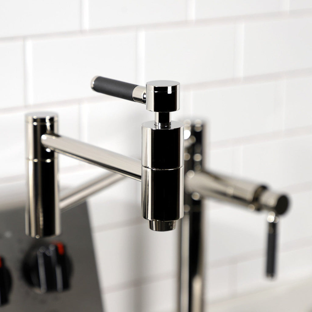 Kaiser Two-Handle 1-Hole Deck Mount Pot Filler Faucet