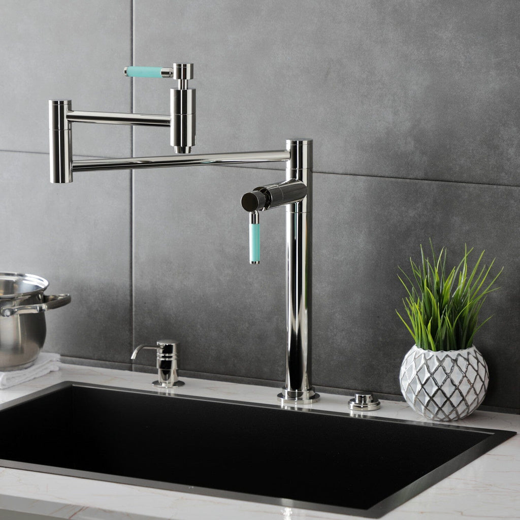 Kaiser Two-Handle 1-Hole Deck Mount Pot Filler Faucet