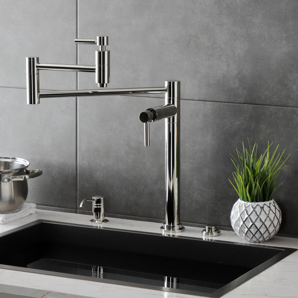 Concord Two-Handle 1-Hole Deck Mount Pot Filler Faucet