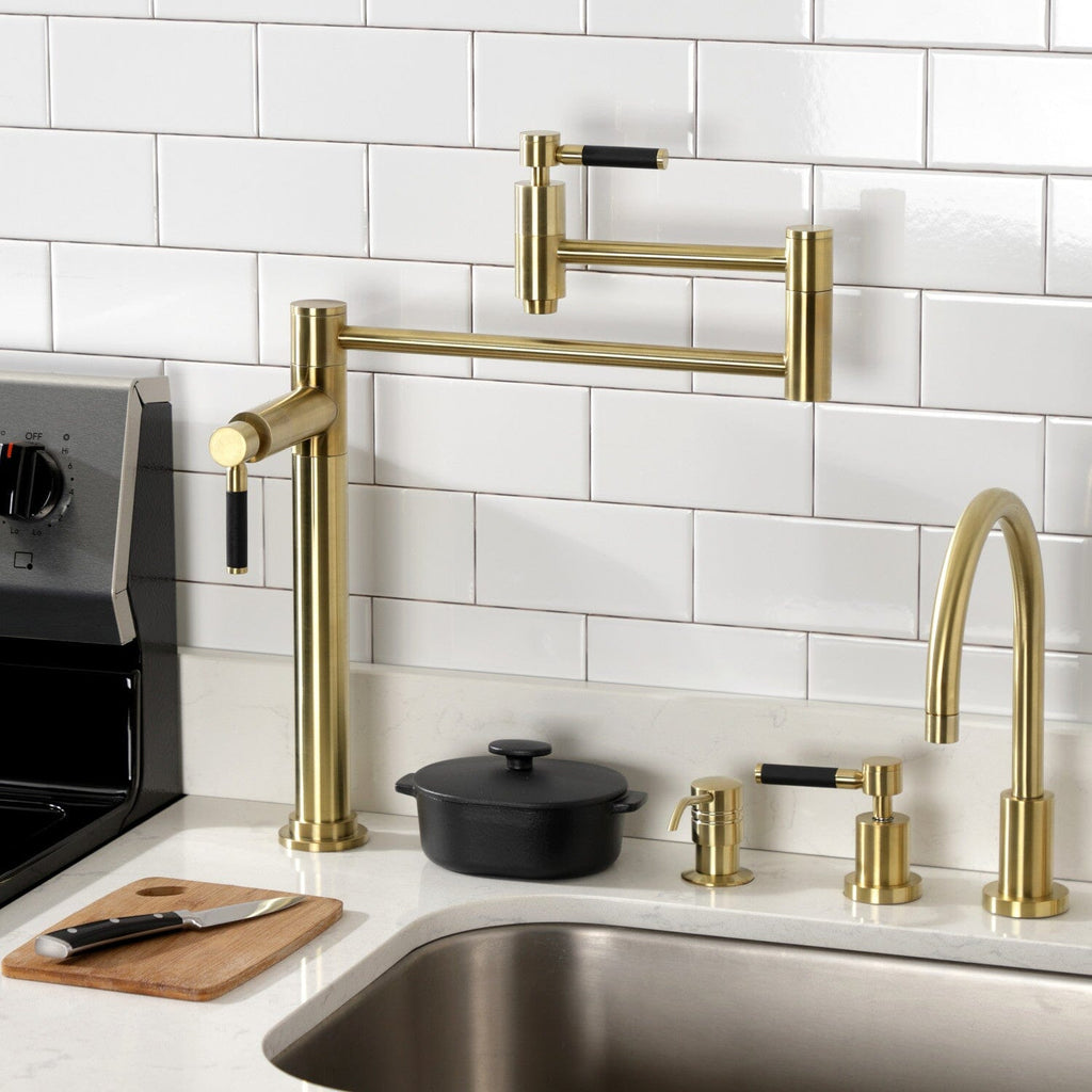 Kaiser Two-Handle 1-Hole Deck Mount Pot Filler Faucet
