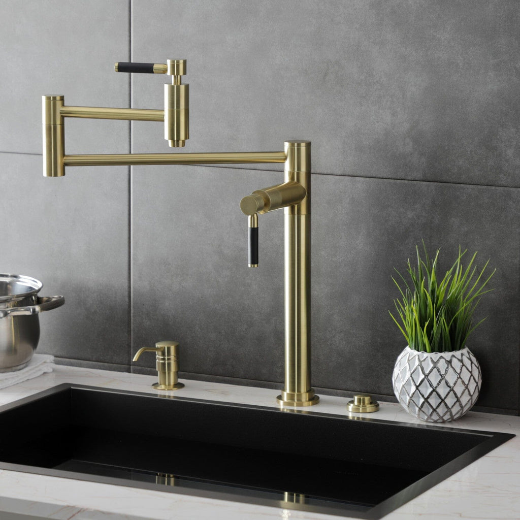 Kaiser Two-Handle 1-Hole Deck Mount Pot Filler Faucet