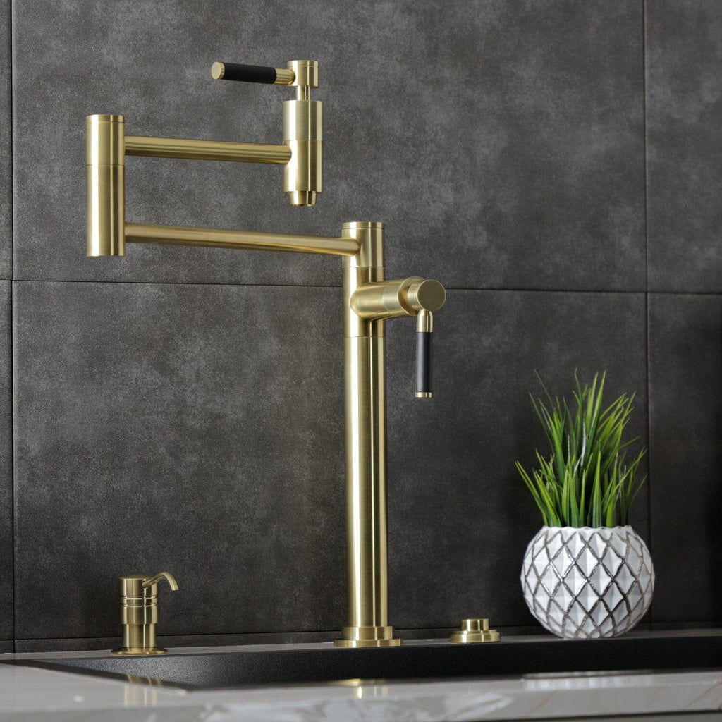 Kaiser Two-Handle 1-Hole Deck Mount Pot Filler Faucet