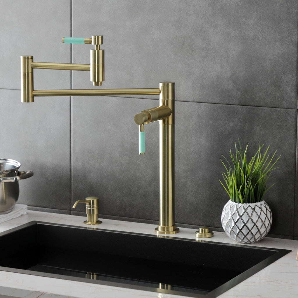 Kaiser Two-Handle 1-Hole Deck Mount Pot Filler Faucet